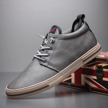 Britanski Stil za Moške Preprosto Priložnostne Čevlji Pomlad Jesen Obdobju Moški Čevlji za Prosti čas Luksuzni Dihanje Loafers Zavezat