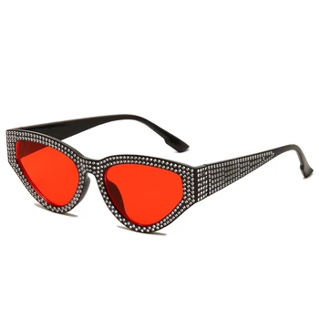 Moda Mačka Oči, sončna Očala Z Diamantnim Luksuzne blagovne Znamke Design Ženske Osebnosti sončna očala Odtenki UV400 Očala oculos de sol