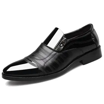 Poslovni Luksuzni OXford Čevlji Moški Dihanje PU Usnje, usnjeni Čevlji iz Gume Formalno Obleko, Čevlji Moški Stranke Urada Poročni Čevlji