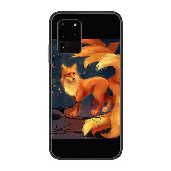 Fox Mehko Primeru za slog Telefon pokrov trupa Za SamSung Galaxy S 6 7 8 9 10 20 21 Plus Rob E upoštevajte, 5G Lite Ultra black soft bumpe