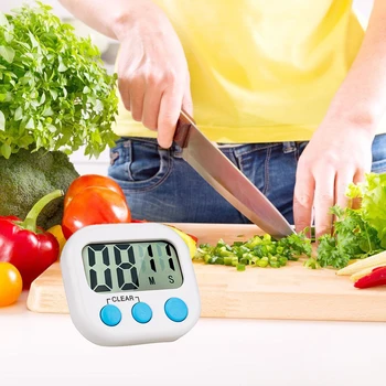 Digitalni Kuhinjski Timer Velikih Mest Glasen Alarm Magnetna Podloga Stojalo z Velikim LCD-Zaslon za Kuhanje, Peko in Športne Igre