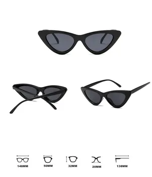 Sončna očala Ženske Zonnebril Dames 2019 Mačka Oči Letnik Velik Okvir, v Senci Seksi Dame Sonce Feminino Očala Oculos De Sol G13