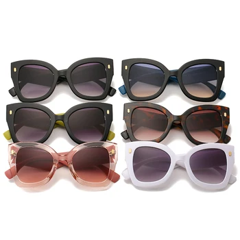 TAKO&EI Ins Priljubljen način Prevelik Mačka Oči Ženske Vintage sončna Očala blagovne Znamke Oblikovalec Gradient Očala Moških Kovice Odtenki UV400