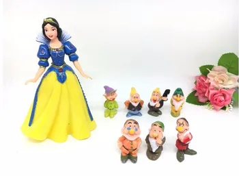 [Fuuny] Srčkan Snow princess in 7 Palčkov Mushroom house Scene Model Akcijskega Slika princesa lutka zbiranje Igrač Soba dekoracijo