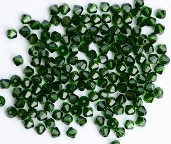 Brezplačna Dostava, 720pcs/Lot 4 mm smaragdno barvo Kitajski Vrh Kakovosti Kristalno Bicone Kroglice