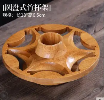 Bambus multi-funkcijo držalo krog pokala imetnik Kung Fu čaj, set pribor stojalo za shranjevanje čaja sušenje