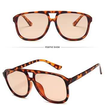 OLOEY blagovne Znamke Dvojni-žarek sončna Očala Ženske Velikih Kvadratnih Leopard Pisane Jelly Trendy Urh sončna Očala Moških Vožnje UV400 Oculos