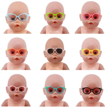 Lutka sončna Očala Risanka Očala Primerna Oprema 18-Inch American Girl ' s &43 cm Baby Novo Rodi Punčko Zaps Naša Generacija Igrača