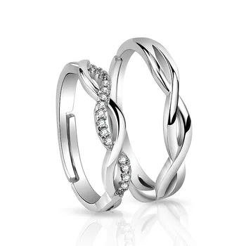 Obroči za Ljubljeni par sterling srebro zaročni prstan za ženske srebro oblikovalec obroči luksuzni Retro nakit Prstani