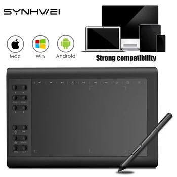 10×6 inch Strokovno Grafike za Risanje Tablet 8192 Ravni Digitalne Tablet Ni treba polniti Pero Za Mac os Android, Windows