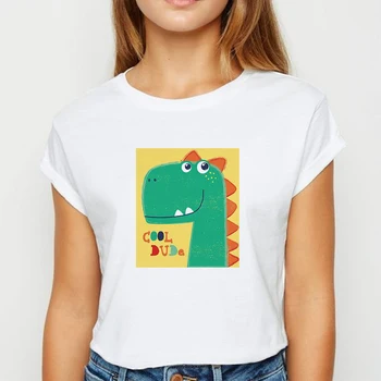 Modni Barvni Trak Dinozaver tshirt Odrasle Ženske, Oversize T Shirt Harajuku Persionalized Pomlad Poletje O-Vratu T-shirt