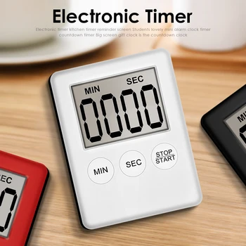 8 Barv Kuhinjski Timer Mest Glasen Alarm Magnetna Podloga Stojalo Z LCD Zaslonom Za Kuhanje, Peko Šport Kuhinjski Pribor