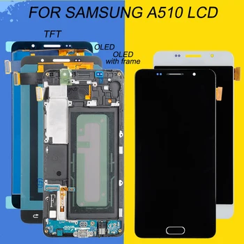 Catteny Amoled Za Samsung Galaxy A5 2016 LCD A510 Zaslon, Zaslon na Dotik, Računalnike Skupščine A510M A510M/DS A510F