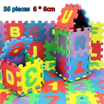 Mini 36 Alfanumerična Otroška Igrače za Otroke Darilo Pene Črkovno-Številčna Tla Blazine 3D Puzzle Otroci Izobraževalne Igrače, EVA