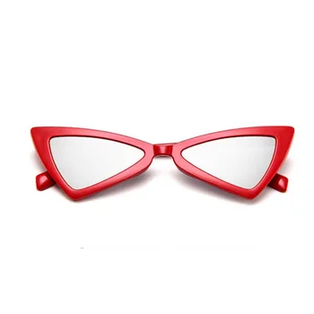Modni Rdeči Trikotnik Sončna Očala Ženske Cat Eye Designer Letnik Črno-Leopard Poceni Metulj Sončna Očala Očala Ženski