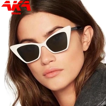 AKAgafas Candy Barve sončna Očala Ženske 2021 Vintage Preprosto Cateye sončna Očala za Moške Gafas De Sol Mujer Oblikovalec Eye Glasses