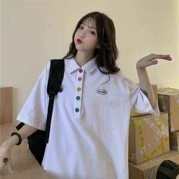 XEJ St-majice s Kratkimi Rokavi Poletje 2021 ženska Oblačila Tunika za Ženske korejski Moda za Ženske Bombažno Majico Sweatshirts