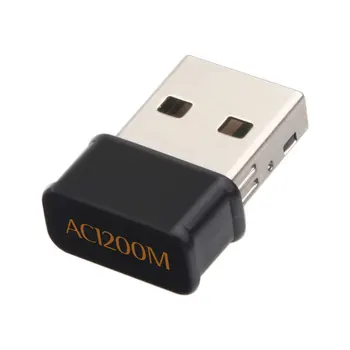 USB Adapter Mini USB WIFI Adapter 1200Mbps Tipko AC Dual Band Brezžični vmesnik Združljiv Učinkovit Prenos Prenosne