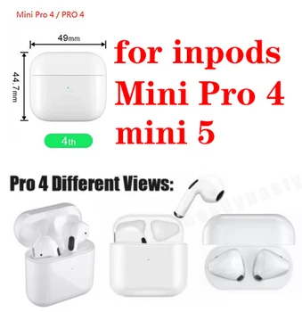 Mini Pro 4 TWS / Mini Pro 5/Pro 4 /Pro 4 TWS Primeru Srčkan Risanka Silikonski Slušalke Primeru PRO 4 Mini Slušalke Zaščitni Pokrov