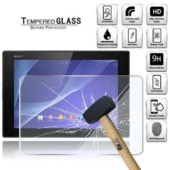 Tablični Kaljeno Steklo Screen Protector Pokrovček za Sony Xperia Z2 Tablet Wi-Fi HD Zaščito za Oči Anti-Fingerprint Kaljeno Film