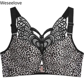 Weseelove Leopard Velikosti Perilo Brezšivne spodnje Perilo za Ženske Push Up Sexy Bh Plus Velikost Ženske Oblačila Visoke Kakovosti M25