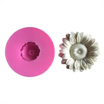 3D Sončnično Silikonsko Plesni Roža Milo Plesni Cvetje, Sveče in Sadra Silastic Kalupi