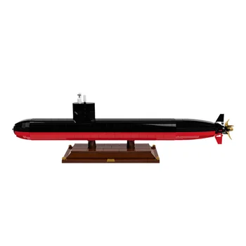 MOC Vojaške Jedrske Podmornice vojaške ladje Ladja gradniki Ladje Čoln Opeke Klasični Model Izobraževalne Igrače Za Otroke