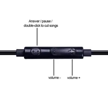 V Uho Mobilni Telefon, Slušalke Za Samsung S4 Z Mikrofonom 3.5 mm Jack Stereo Audio Slušalke Prenosni Žično Čepkov