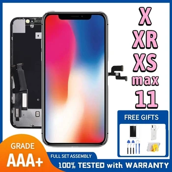 Vrhunska LCD Za iPhone X XR XS MAX 11 Zaslon OLED Zamenjava Prikaz S 3D Dotik Res Ton, Brez Mrtvih Pikslov Z Orodji,