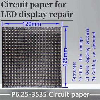 P6.25 Serije Krogotok Papirja LED Modul PCB Pad Popravila P6.25-3528/3535 120X120mm Pad Papir Za Popravilo PCB Med Lnstallation