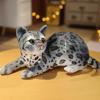 Simulirani Mačka Obliko Ameriški Shorthair Leopard Okraski Polnjene Živali Plišastih Igrač Doma Dekoracijo Lepo Darilo Za Otroke