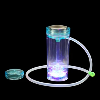 Akril Prenosni Hookah Nastavite z LED Luči Travel Mini Steklenice Hookah Shisha Pokal Cev Kajenje Nargila Chicha Dodatki