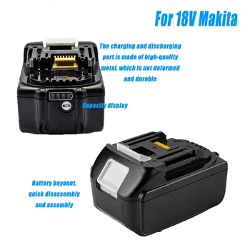 Zamenjajte Makita Originalna Litij-Ionska Baterija 18V7.0Ah ,ki je Združljiv z Makita Kit BL1850B BL1840B BL1830B BL1815B