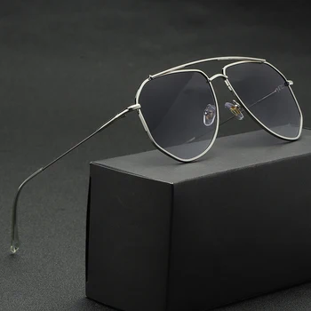 Klasični Kovinski Očala Blagovne Znamke Design Sončna Očala Ženske Razkošje V Velikosti Kvadrat Sonce Ogledalo Moških Iz Vrat Vožnjo Sončna Očala Uv400