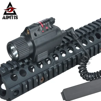 AIMTIS Mini Glock Pištolo Pištolo Svetlobe Lov Kampiranje Pištolo opreme za razsvetljavo Svetilka Taktično pogled Rdeči Laser LED svetilka