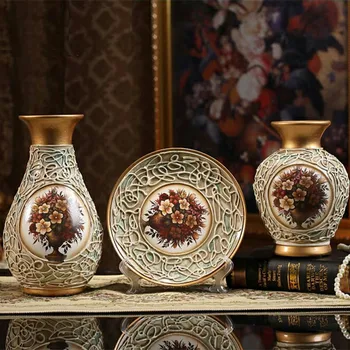 3Pcs/Set Ustvarjalne Keramične Vaze 3D Stereo Retro Posušen Cvet Dogovor Ploščo Dnevna Soba Vhod Dekoracijo Doma Dekoracijo