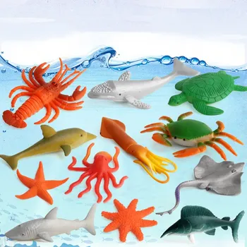 5Pcs/Set Simulacije Plastičnih Ocean Živali Model Morskih Bitij Model Morju Morskih Živali Številke Vzgojne Igrače za Otroke