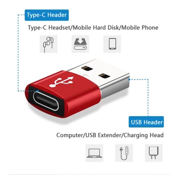 Tip C Adapter USB 3.0 Tip A Moški na USB 3.1 Tip C Ženski Pretvornik USB C Polnjenje Prenos Podatkov Adapter za iPhone 12 Pro 1x
