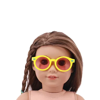 Sedem Krog-Okvir Blackout Modna Očala Fit 18 Inch Ameriški In 43 Cm Prerojeni Baby Doll Pribor Za Dekle,Naša Generacija