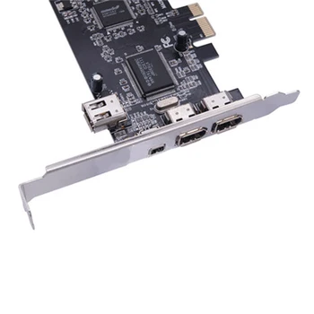 Za visoke Hitrosti, PCI-E 1X 1394A, da 4 Vrata(3+1) Firewire Kartica kartica z 6-pin, 4-pin IEEE 1394 Združljiv Kabel Za Namizni RAČUNALNIK