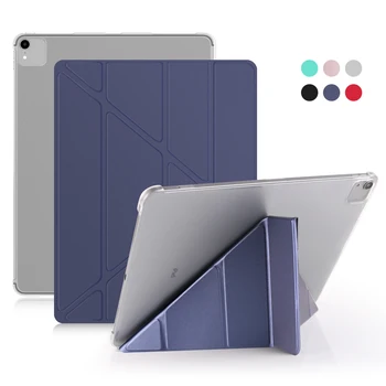 Ohišje Za iPad Pro Za 12,9 Primeru 2020 4. Pu Usnje Smart Cover Za iPad Pro za 12,9 2018 3th Generacije prozorne Plastike Nazaj Tablični Primeru
