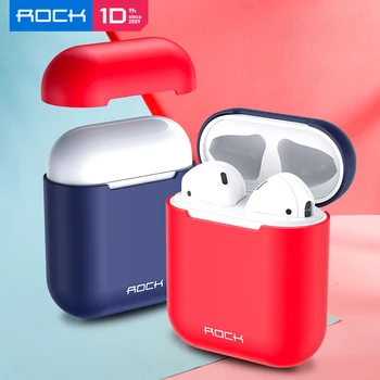 ROCK Slušalke Primeru za Apple AirPods 1 2 Silikonski Pokrovček za Bluetooth Slušalke Zraka Stroki Zaščitna Torbica AirPods Dodatki