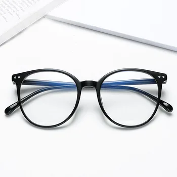 Vintage Ultra-lahka Okvir Optičnega Stekla Za Ženske, Vroče Prodaje Anti Modra Blokiranje Očala Pregleden Okrogle Očala Okvirji