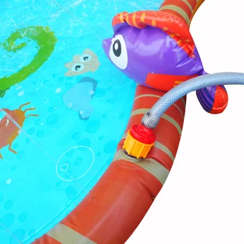 140 cm Otroški Napihljivi Vodni curek Pad Poletje Krog Vodo Splash Igra Bazen Igranje Sprinkler Mat Dvorišče Zabava na Prostem Bazeni