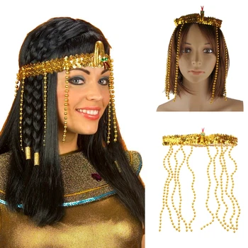Egiptovski Kleopatra Noge Hairband Kraljica Fancy Constume Nakit-Zlata